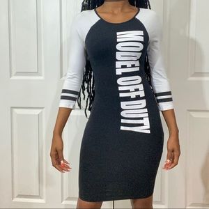 Black & White Bodycon Dress